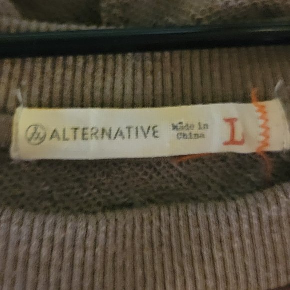 Alternative  Vintage Look Washed High Low Yoga Hoodie Size Large - Picture 2 of 12